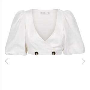 Shona Joy Tops - Shona Joy Gaia Puff Sleeve Bolero Top Shona Joy Tops - Shona Joy Gaia Puff Sleeve Bolero Top